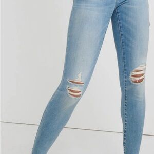 Lucky Brand Distressed Light Blue Skinny Jeans